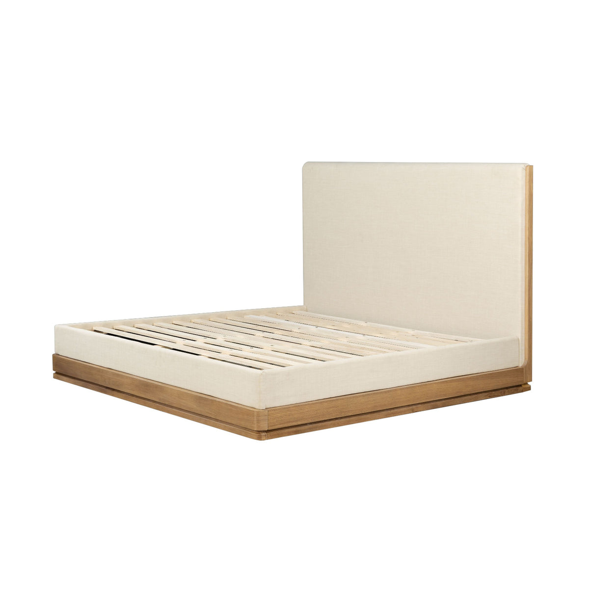 Zoey Beige Upholstered Eastern King Bed | OROA