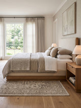 Zoey Beige Upholstered Eastern King Bed | OROA