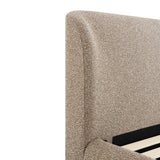 Modern European furniture - Dark Beige Tweed Full Bed - www.oroa.com