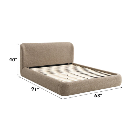 Modern European furniture - Dark Beige Tweed Full Bed - www.oroa.com