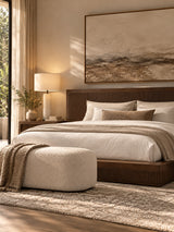 Leanna Brown Oak Queen Bed | OROA