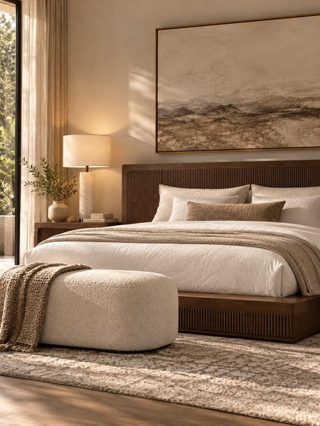 Leanna Brown Oak Queen Bed | OROA