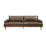 Porchester Distress Chocolate Leather Sofa | OROA