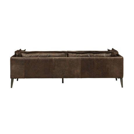Porchester Distress Chocolate Leather Sofa | OROA
