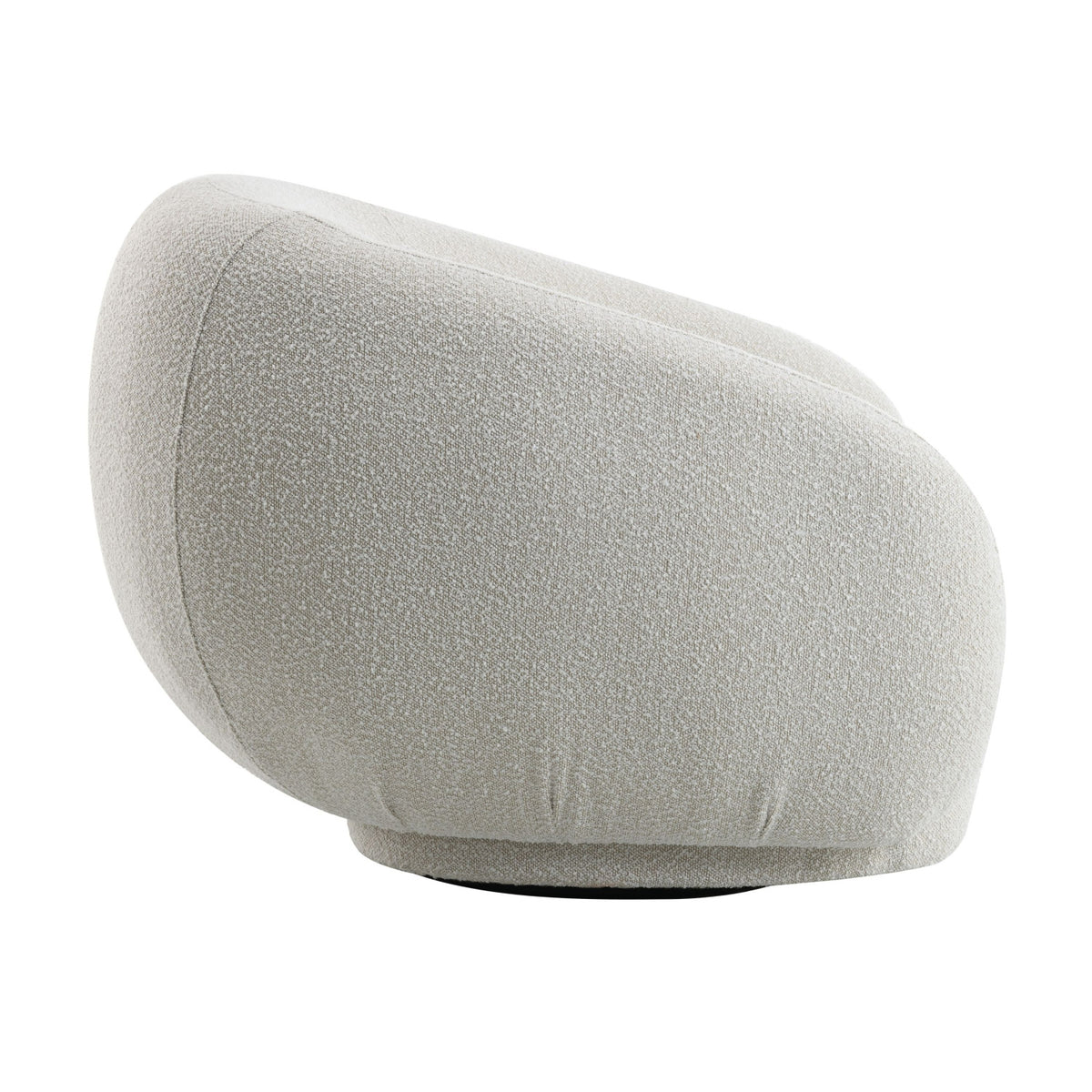 Beige Upholstered Swivel Chair | OROA