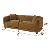 Modern European furniture - Brown Lennox Chenille Sofa - www.oroa.com