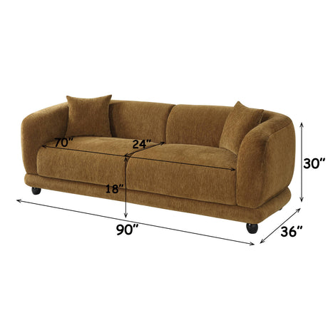 Modern European furniture - Brown Lennox Chenille Sofa - www.oroa.com