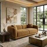 Modern European furniture - Brown Lennox Chenille Sofa - www.oroa.com