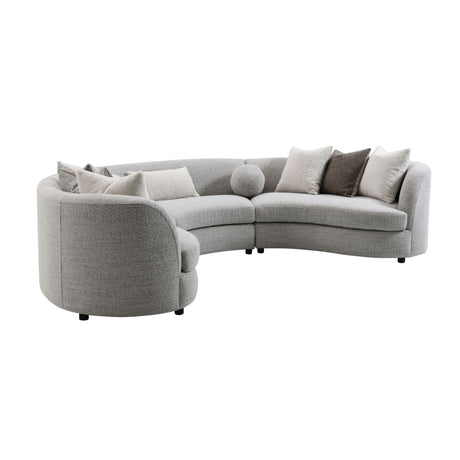 Gray Bouclé Sectional Sofa | OROA