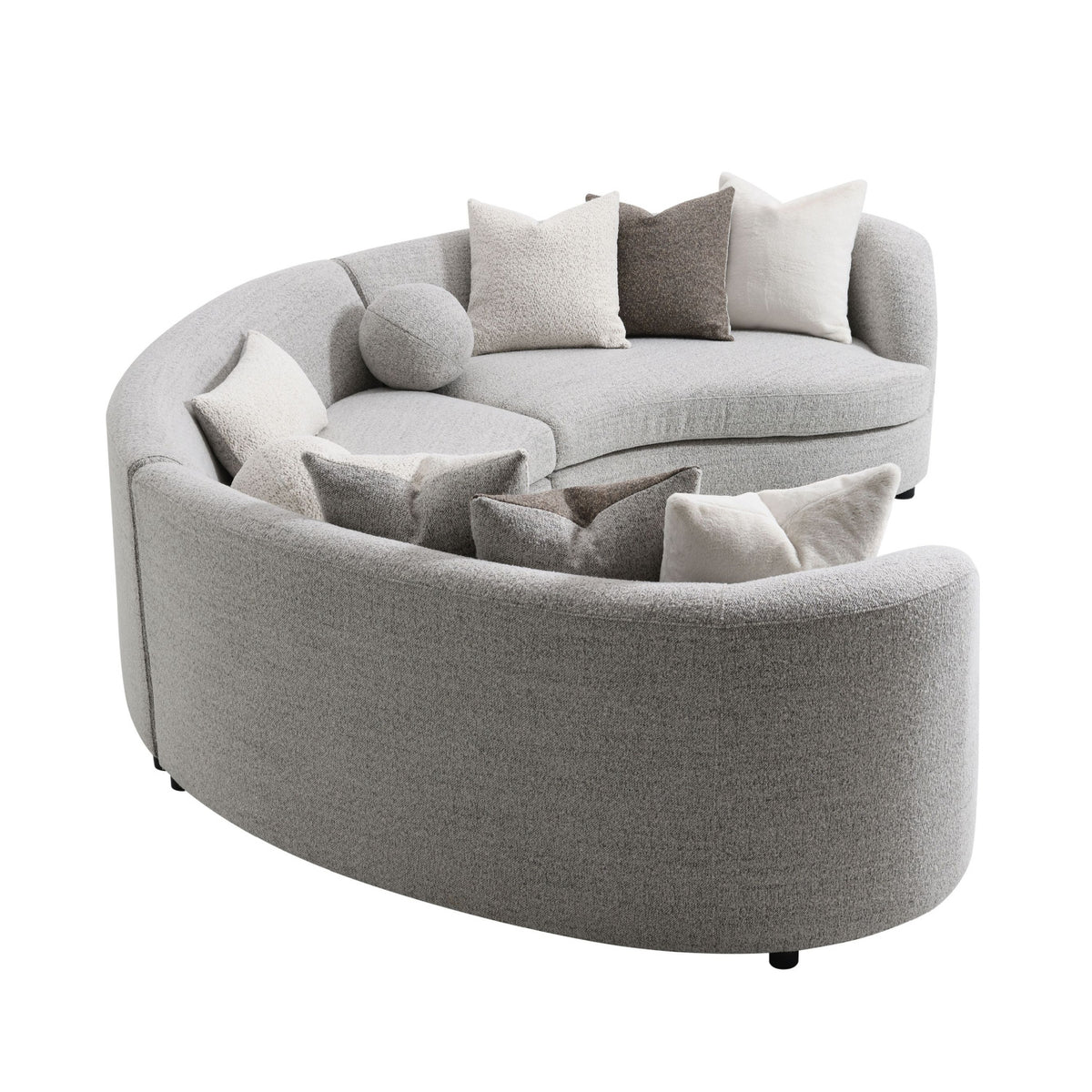 Gray Boucle Sectional Sofa | OROA
