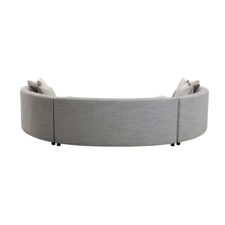 Gray Bouclé Sectional Sofa | OROA