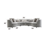 Gray Boucle Sectional Sofa | OROA