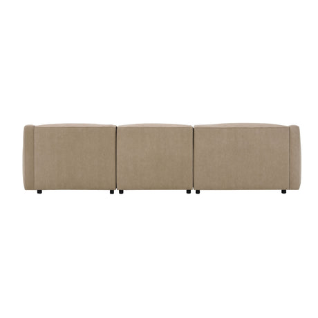 Modern European furniture - Light Brown Suede Sectional Sofa - www.oroa.com