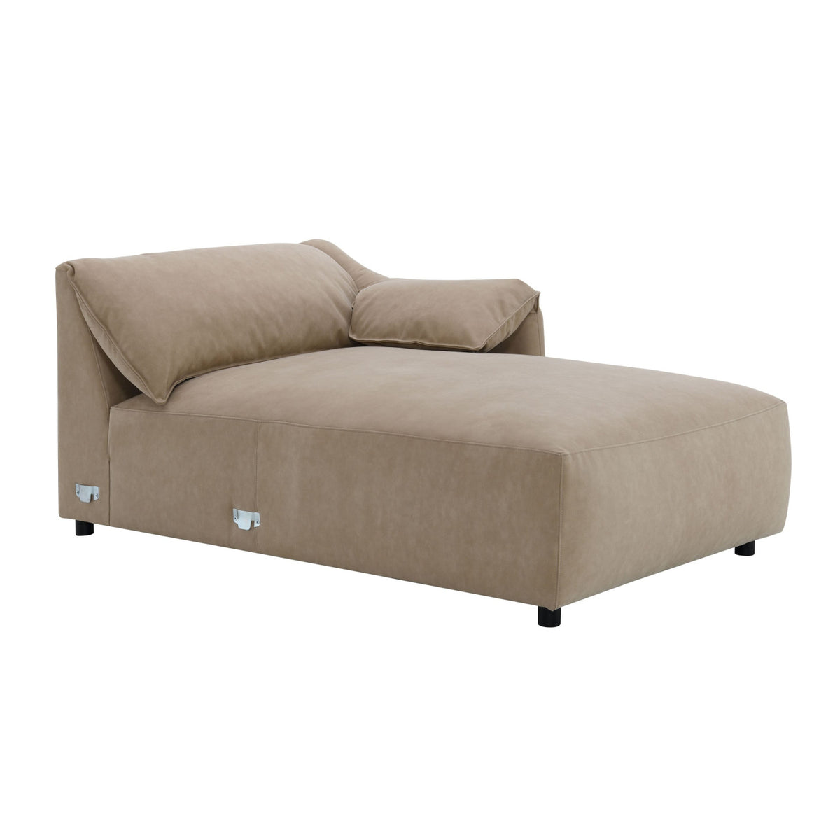Modern European furniture - Light Brown Suede Sectional Sofa - www.oroa.com