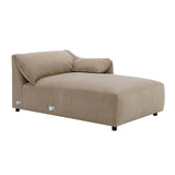 Modern European furniture - Light Brown Suede Sectional Sofa - www.oroa.com