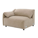 Modern European furniture - Light Brown Suede Sectional Sofa - www.oroa.com