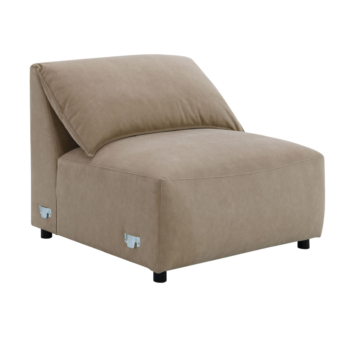 Modern European furniture - Light Brown Suede Sectional Sofa - www.oroa.com
