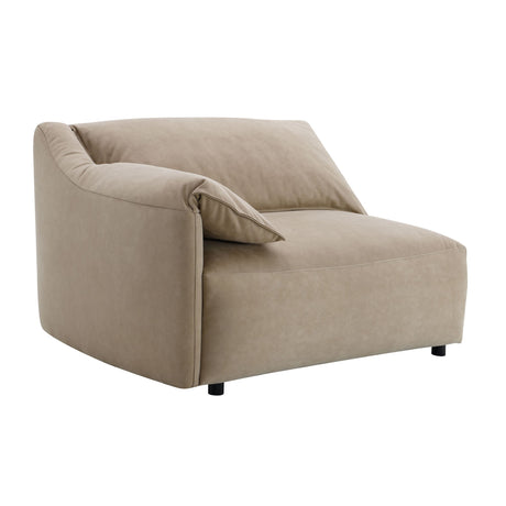 Modern European furniture - Light Brown Suede Sectional Sofa - www.oroa.com