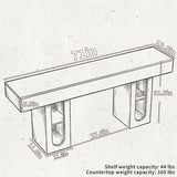 Wooden Long Console Table by OROA