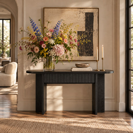 2-Drawers Fluted Console Table by OROA