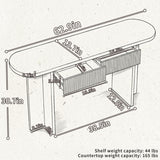 2-Drawers Fluted Console Table by OROA