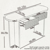 Modern European furniture - Mid-Century Fluted Console Table with Drawers |- www.oroa.com