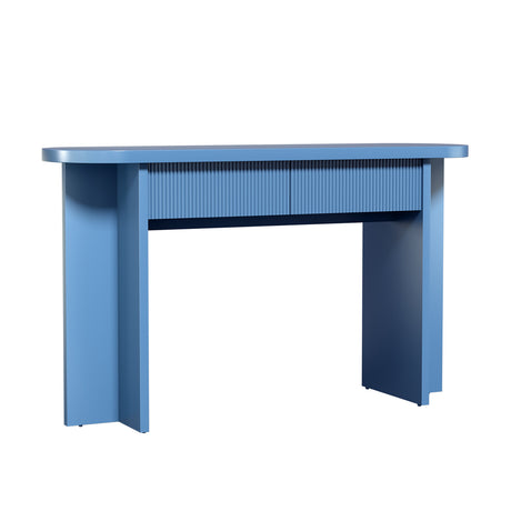 Modern European furniture - Mid-Century Fluted Console Table with Drawers |- www.oroa.com