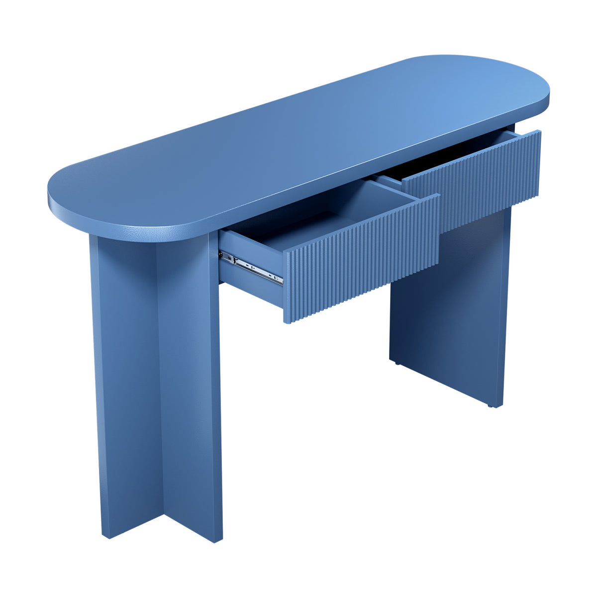 Modern European furniture - Mid-Century Fluted Console Table with Drawers |- www.oroa.com