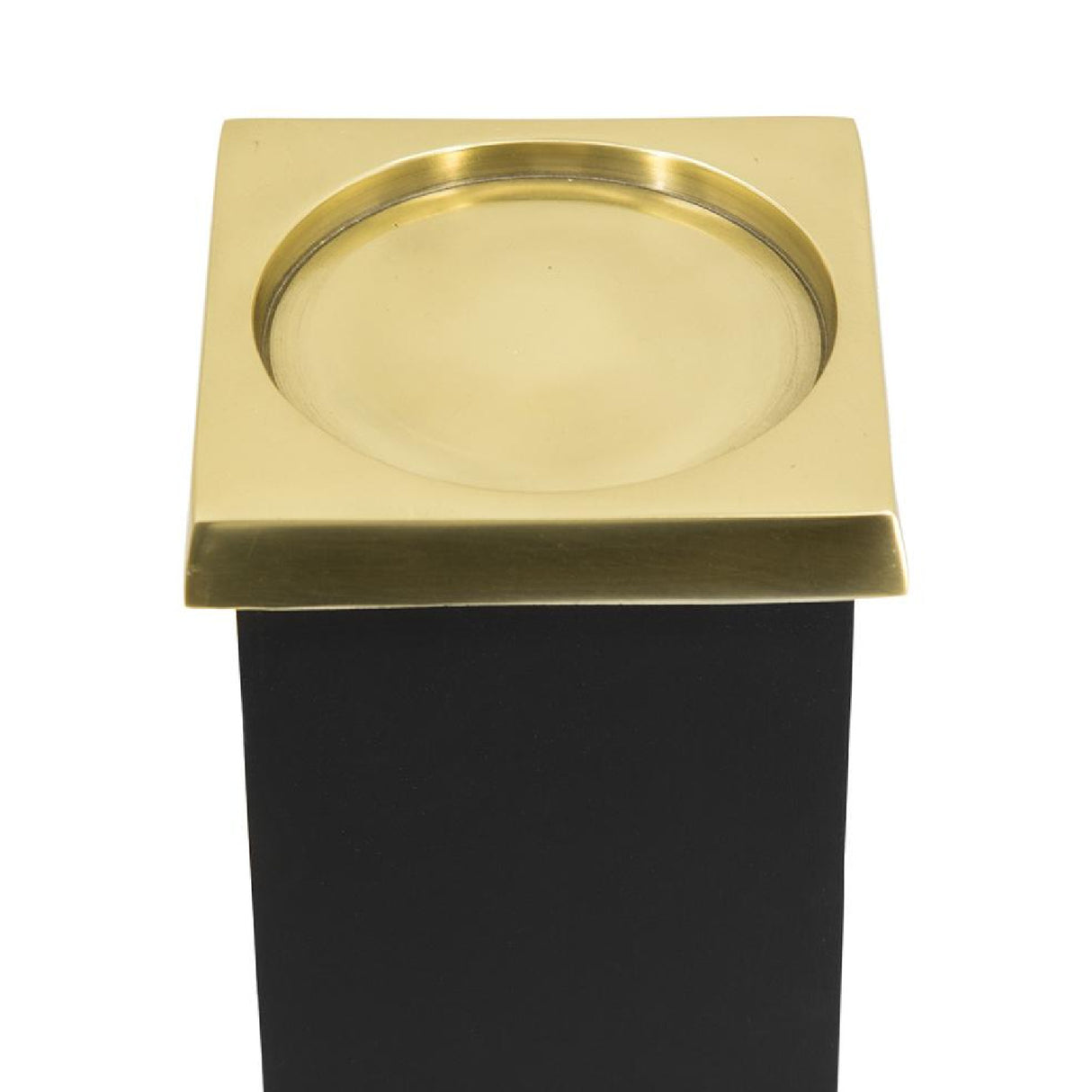 Black and Gold Pillar Hurricane Candle Holder | OROA