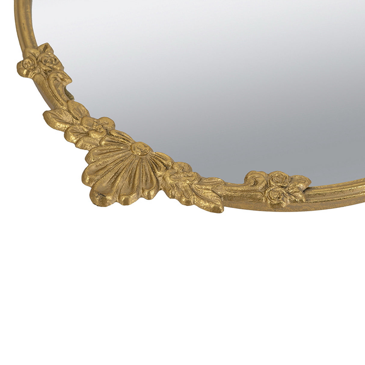 Gold Iron Frame Mirror Tray | OROA
