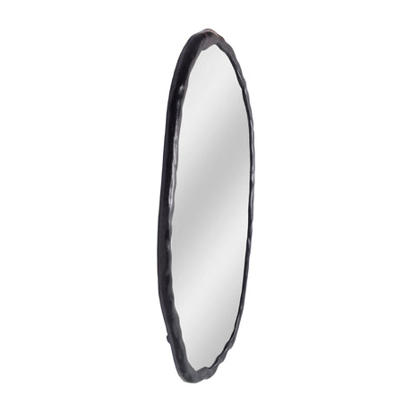 Black Oval Contemporary Wall Mirror | OROA