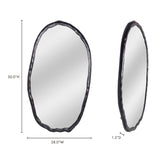 Black Oval Contemporary Wall Mirror | OROA