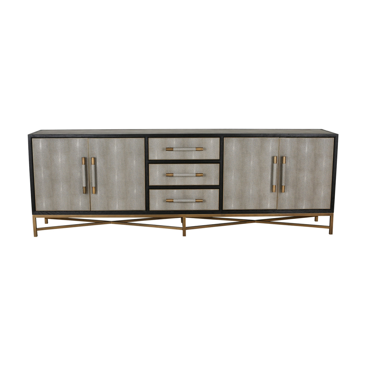 Gray Shagreen Vegan Leather Sideboard | OROA