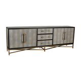 Gray Shagreen Vegan Leather Sideboard | OROA