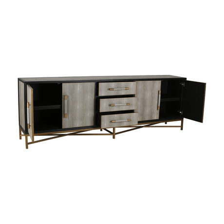 Gray Shagreen Vegan Leather Sideboard | OROA