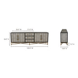 Gray Shagreen Vegan Leather Sideboard | OROA