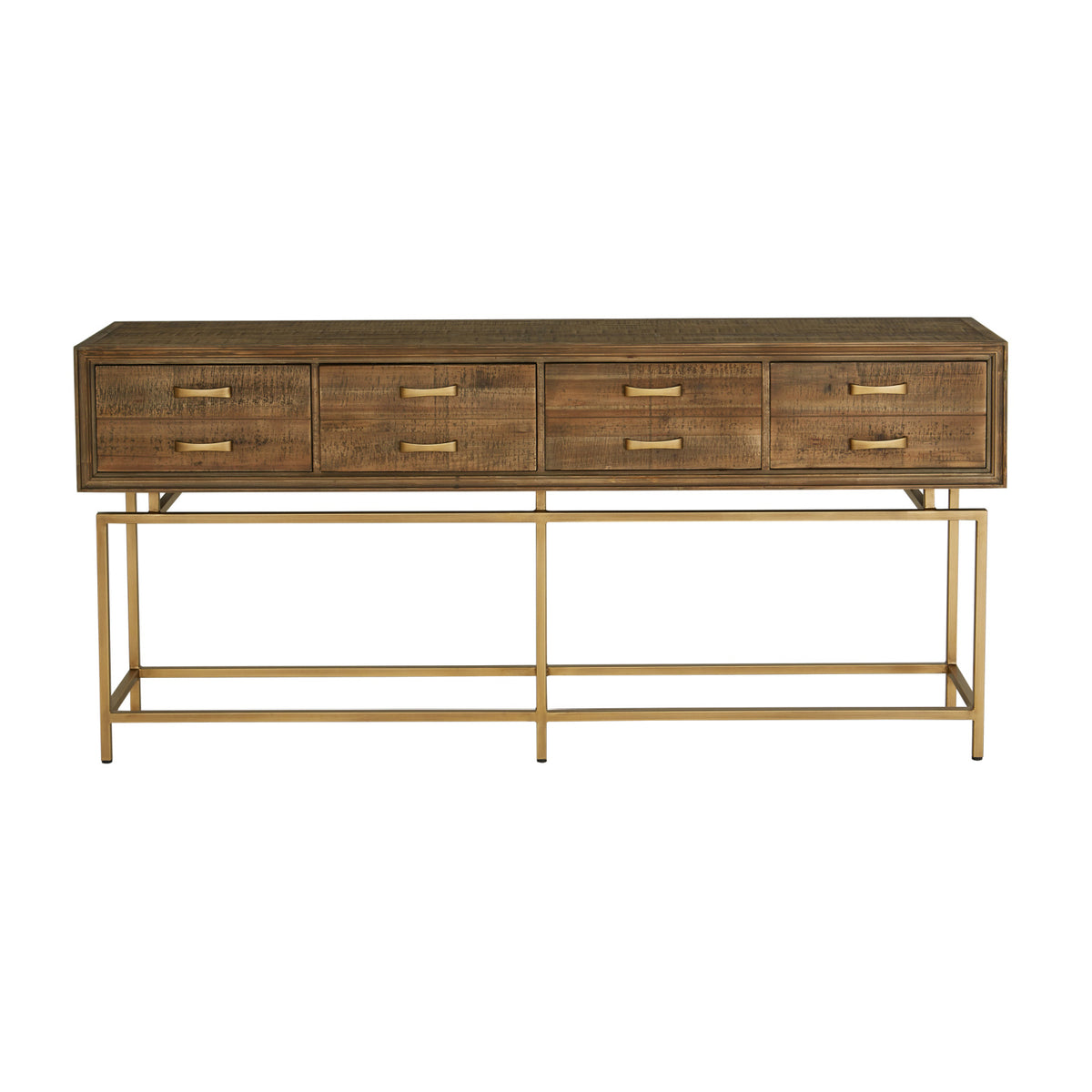Brass Finish Console Table | OROA