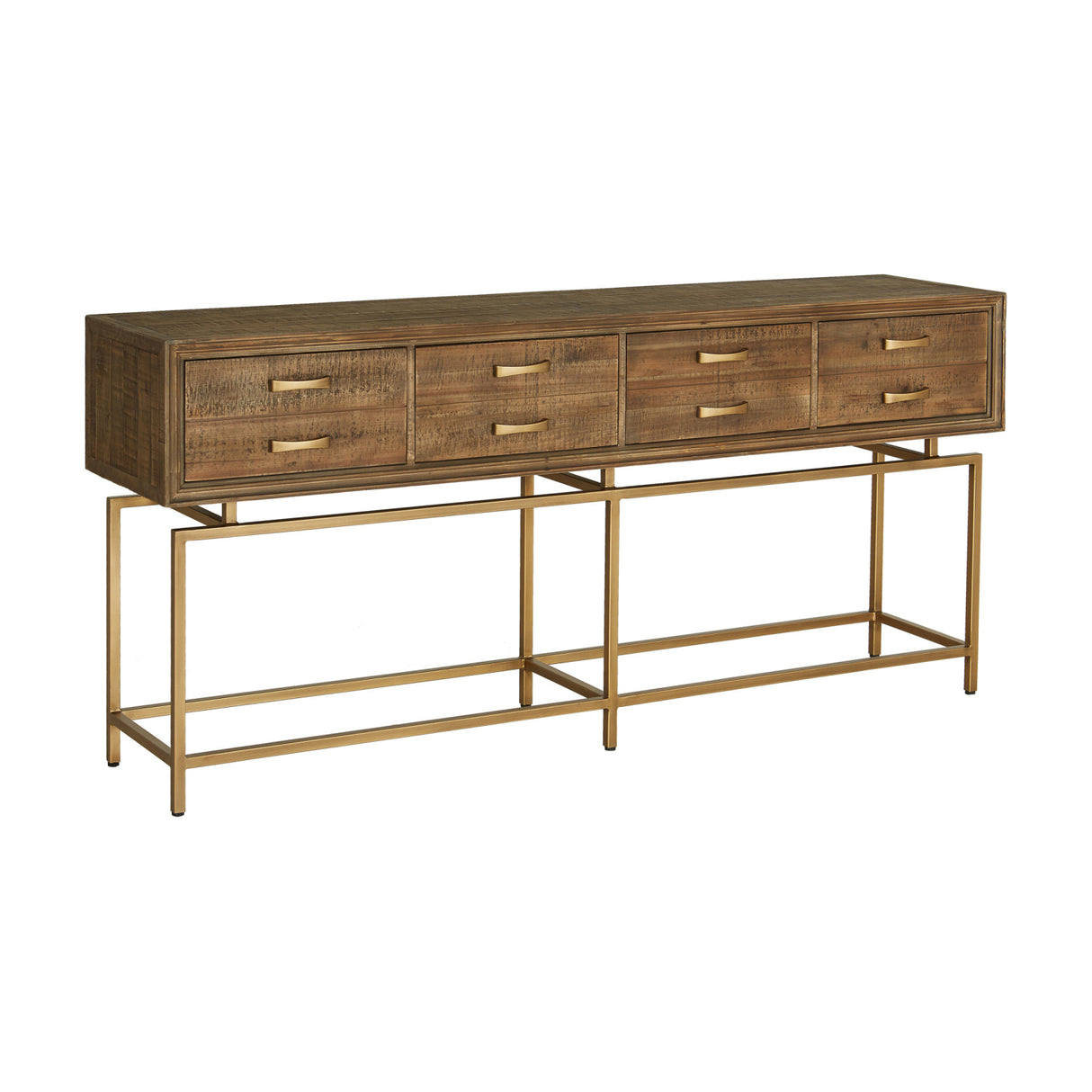 Brass Finish Console Table | OROA