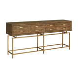 Brass Finish Console Table | OROA