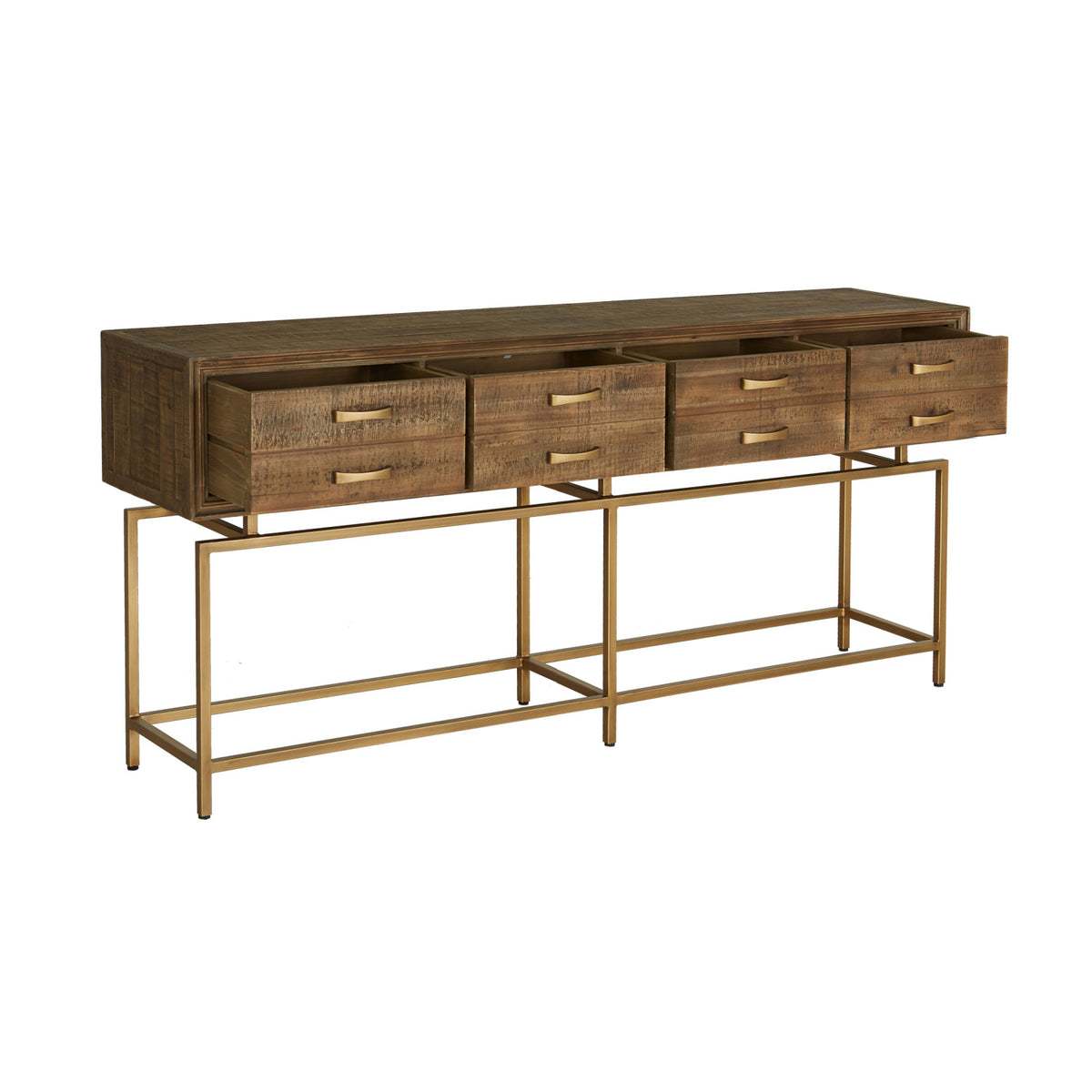 Brass Finish Console Table | OROA