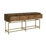Brass Finish Console Table | OROA