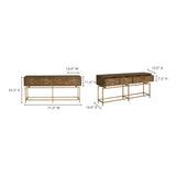 Brass Finish Console Table | OROA
