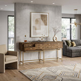 Brass Finish Console Table | OROA