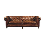 3-Seater Top-Grain Leather Sofa | OROA