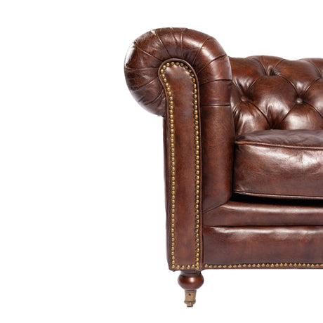 3-Seater Top-Grain Leather Sofa | OROA