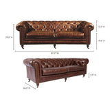 3-Seater Top-Grain Leather Sofa | OROA