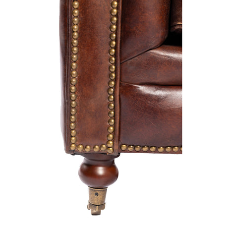 3-Seater Top-Grain Leather Sofa | OROA