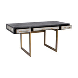 Modern European furniture - Gray Vegan Leather Desk - www.oroa.com