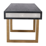 Modern European furniture - Gray Vegan Leather Desk - www.oroa.com