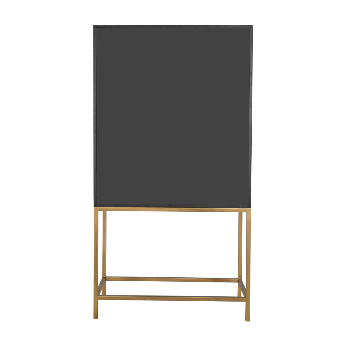 Modern European furniture - Gray Shagreen Bar Cabinet with Brass Accents - www.oroa.com
